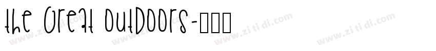 The Great Outdoors字体转换